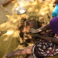 A FAMILY MEAL ON THREE BRIQUETTES
